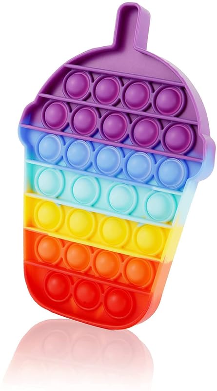 Ankev Push popit Bubble Fidget Toy, Stress Relief and Anti-Anxiety Tools Sensory Toy for Autism to Relieve Stress for Kids, Gifts for Girls Boys Kids Adults, Pop It Game, Silicone Popit Toys (Shake)