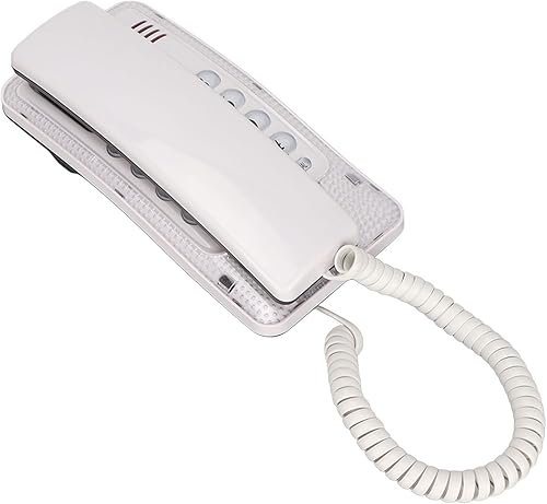 KXT438 Teléfono con cable, teléfono casero montado en la pared con función de silencio de parpadeo rápido de redireccionamiento para hogar, hotel,