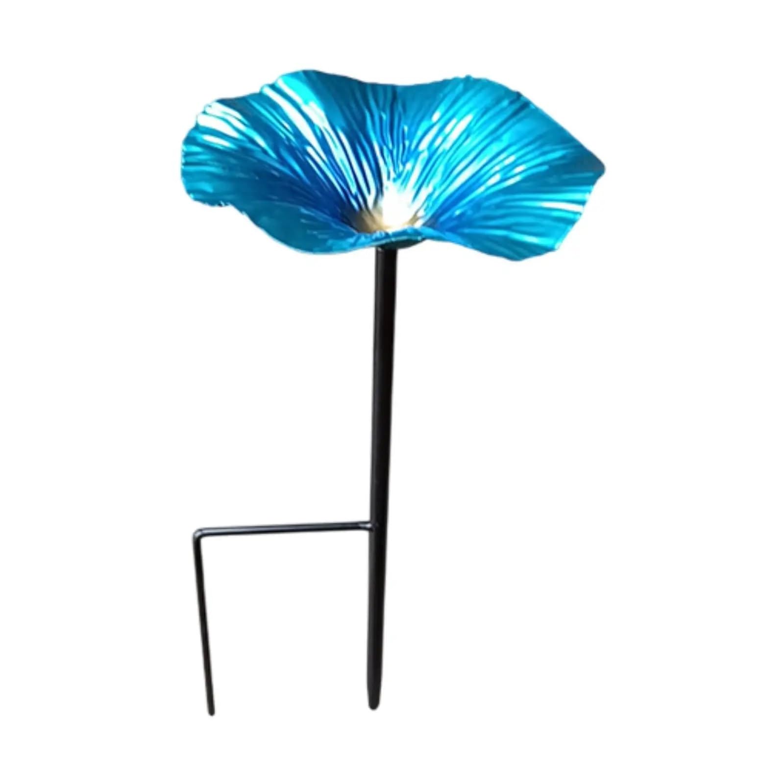 WJLYDM Bird Bath Detachable Pole Iron 9.84inchx5.51inch Ornament Ground Stake Decoration For Lawn Pathway Courtyard Lover Backyard