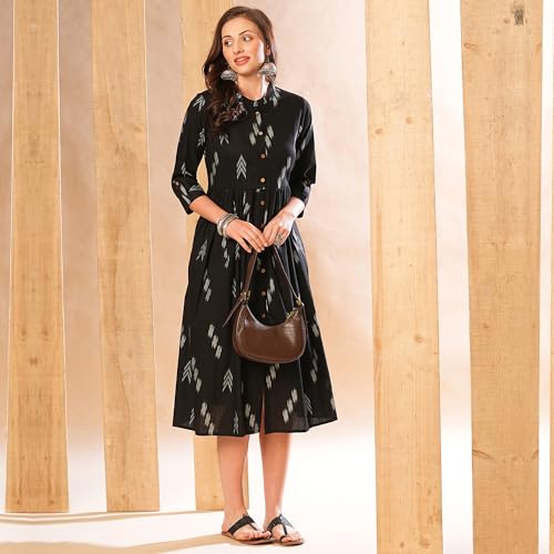 Image of Globus Women Ethnic Dress (3641663001 Black S)