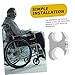HAPINARY Aluminum Alloy Wheelchair Pipe Clamp Connector Sturdy Holder for Walkers and Cane Management Reliable Support for Seniors and Disabled Users