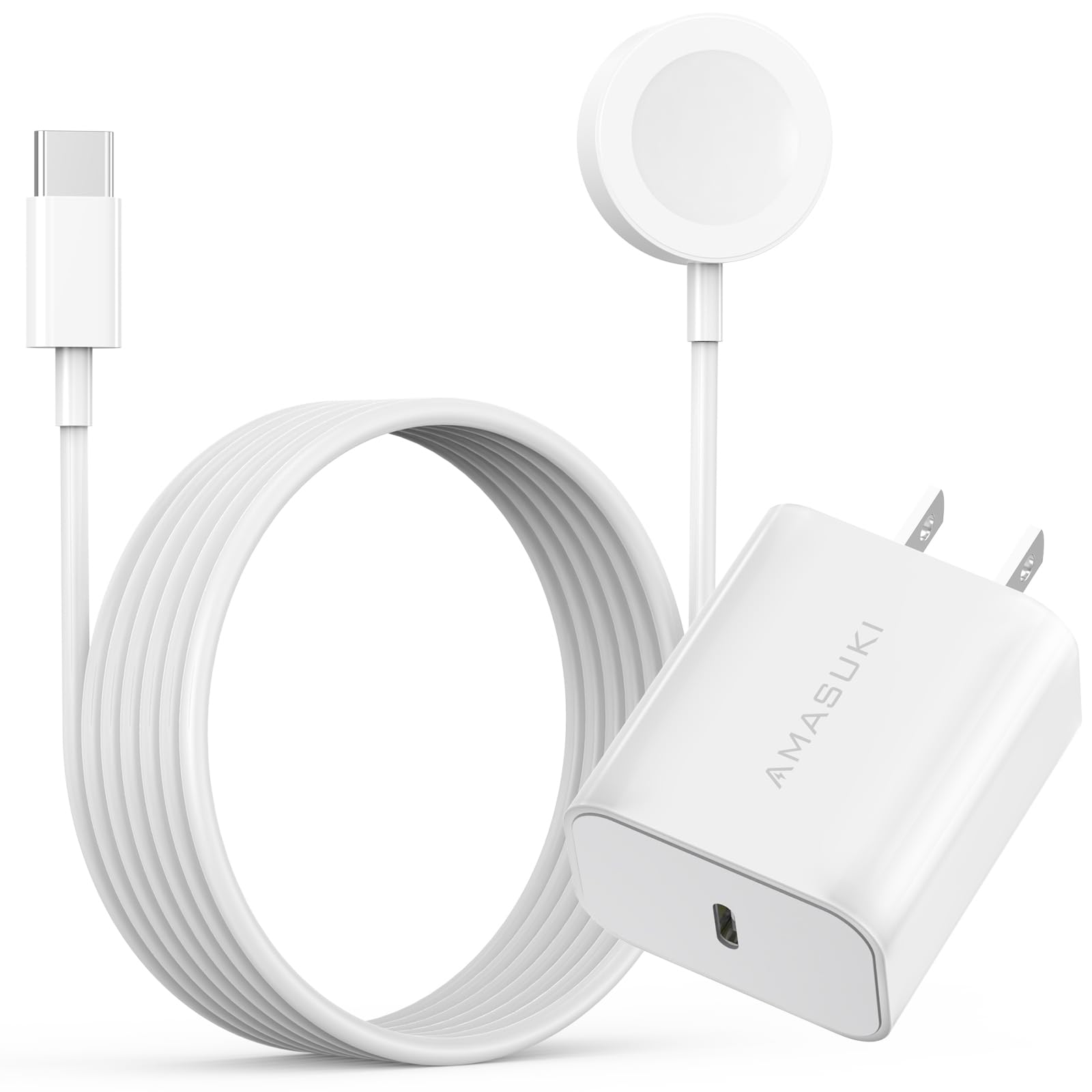6.6FT/2M Long Fast for Apple Watch Charger USB C iWatch Charger 20W Block Portable Wireless Compatible with Apple Watch Series 11/10/9/8/7/SE/6/5/4/3/2 Ultra Ultra2