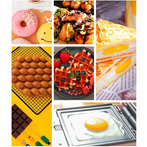 JDKC- Waffeleisen Sandwich Toaster 5 in 1 Waffel Donut Maker Maschine Panini Press Sandwich paninitoaster – Bild 3
