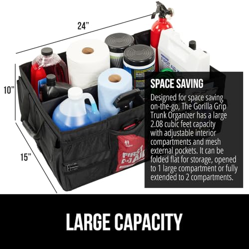 Gorilla Grip 840316706247 Large Capacity Sturdy Trunk Storage Organizer thumb #2