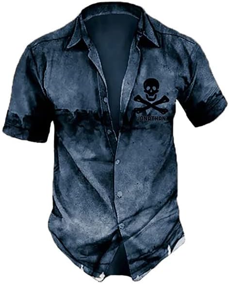 Miniatura 4 de Camisas hawaianas de calavera para hombre, camisa hawaiana para hombre, camisa hawaiana de calavera hawaiana, camisa hawaiana para hombre, camisa