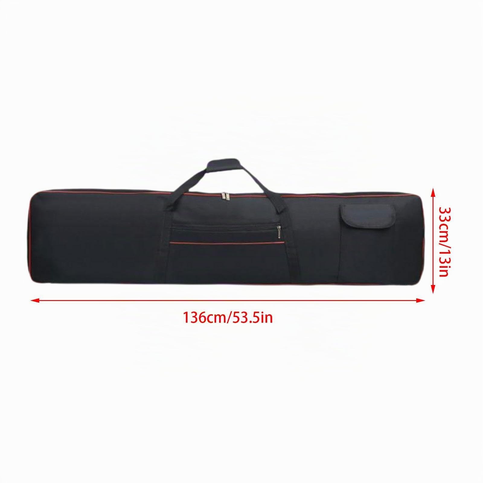 Borsa da trasporto per tastiera da 88 tasti Copertura impermeabile in tessuto Oxford Spallacci protettivi versatili regolabili con manici, 136x17x33 cm