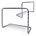 Produktbild Relaxdays Fußballtor Kinder 2er Set, Mini-Fußballtore, Minitor Set Metall, HxBxT: 57 x 78 x 46 cm, Tornetz, blau