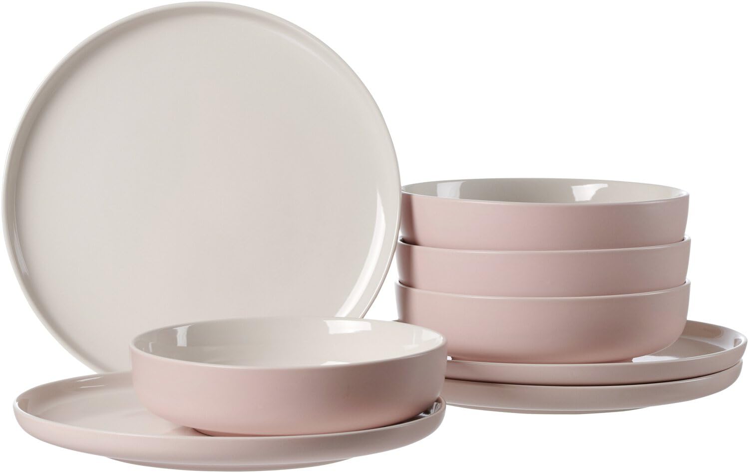 Ritzenhoff & Breker Tafelservice Jasper 8-teilig, Rosa – Steinzeug