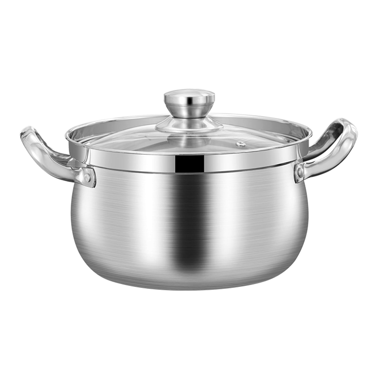 MALSSE Saucepan Induction Base Soup Pots with Glass Lid Stainless Steels Cooking Pots Saucepan Milk Pan Kitchen Accessories Kitchen Tool