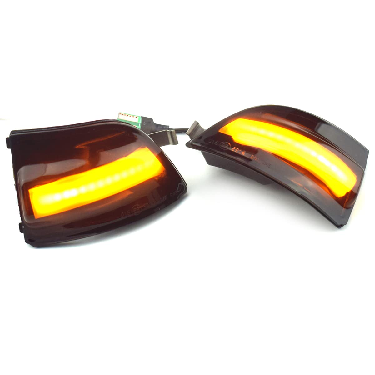 Dynamic Turn Signal Light Rearview Mirror Smoked Lens Turn Signal Indicator Light LED Turn Singal Blinker Light Compatible with Ford Focus 2 MK2 2004-2008 C-MAX