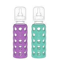 Vista 19 de Lifefactory Biberón de vidrio sin BPA Funda protectora de silicona Paquete de 2 de 4 onzas Menta