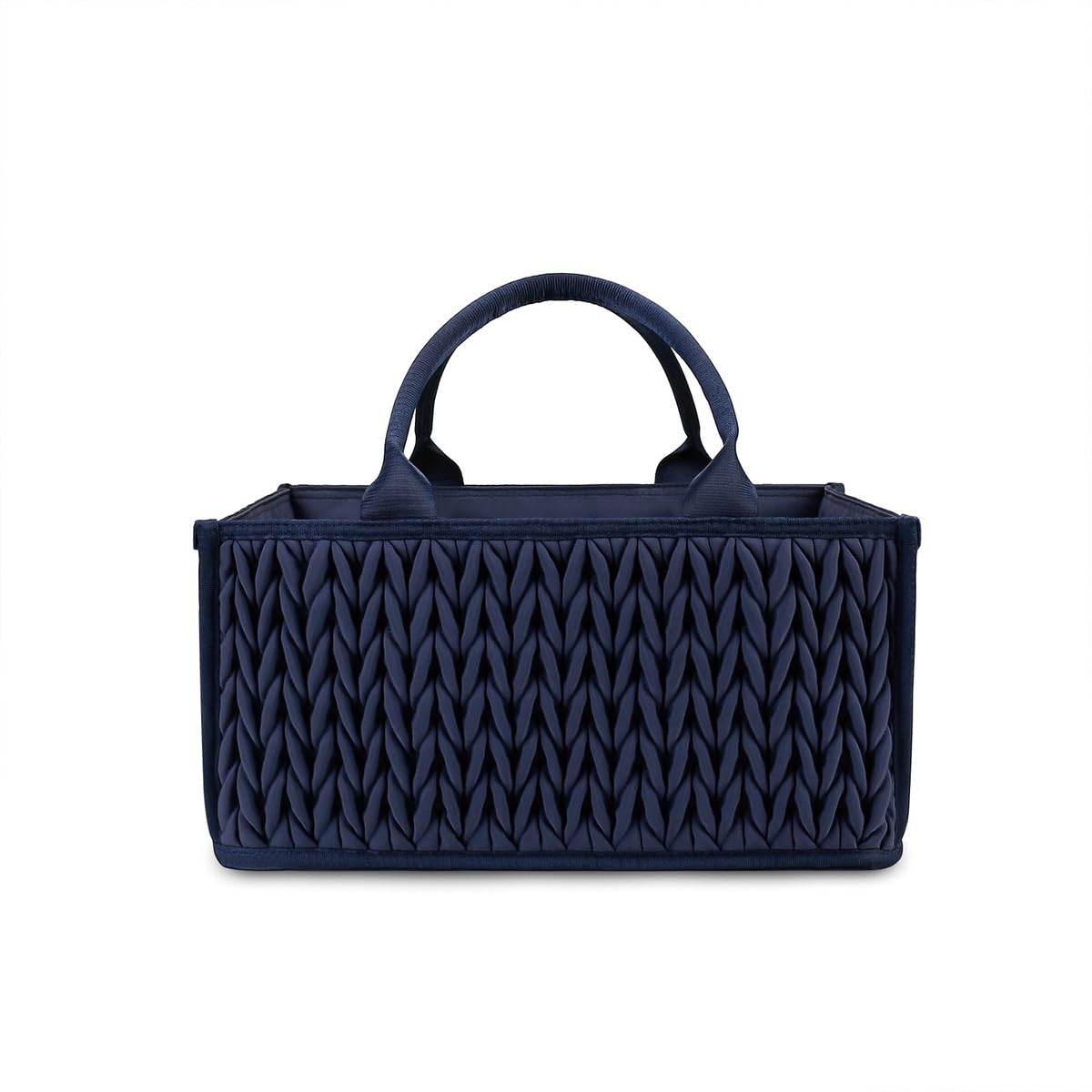 Sonarin Dark Blue Baby Nappy Caddy,Large Portable Baby Diaper Caddy Organiser Baby Caddy Storage Basket Nursery Storage Bin For Diapers And Wipes With Detachable Compartments(Dark Blue)