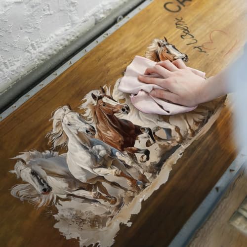 Calcomanías de caballo galopante OLYCRAFT de 15x30 cm para transferir en muebles y madera de artesanía 6