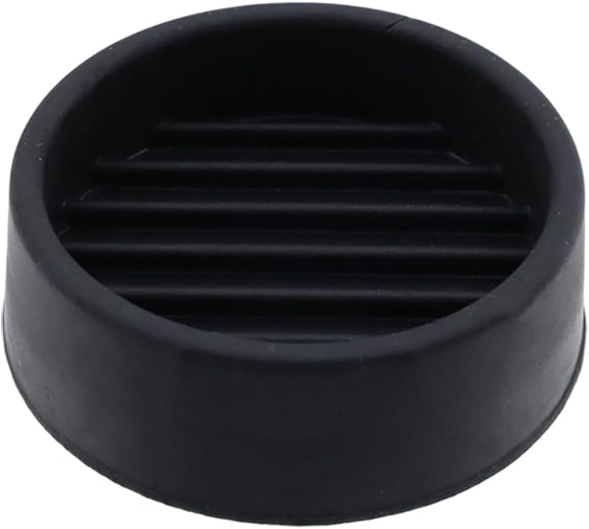 Semetall Non Slip Furniture Coasters 1.5 Inch Rubber Caster Cups - 4 Pack Black Floor Protectors for Bed Couch Table Chair