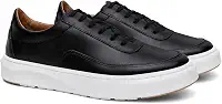 Tênis em Couro Onix Shoes - Elegância e Conforto para Homens, Solado Antiderrapante