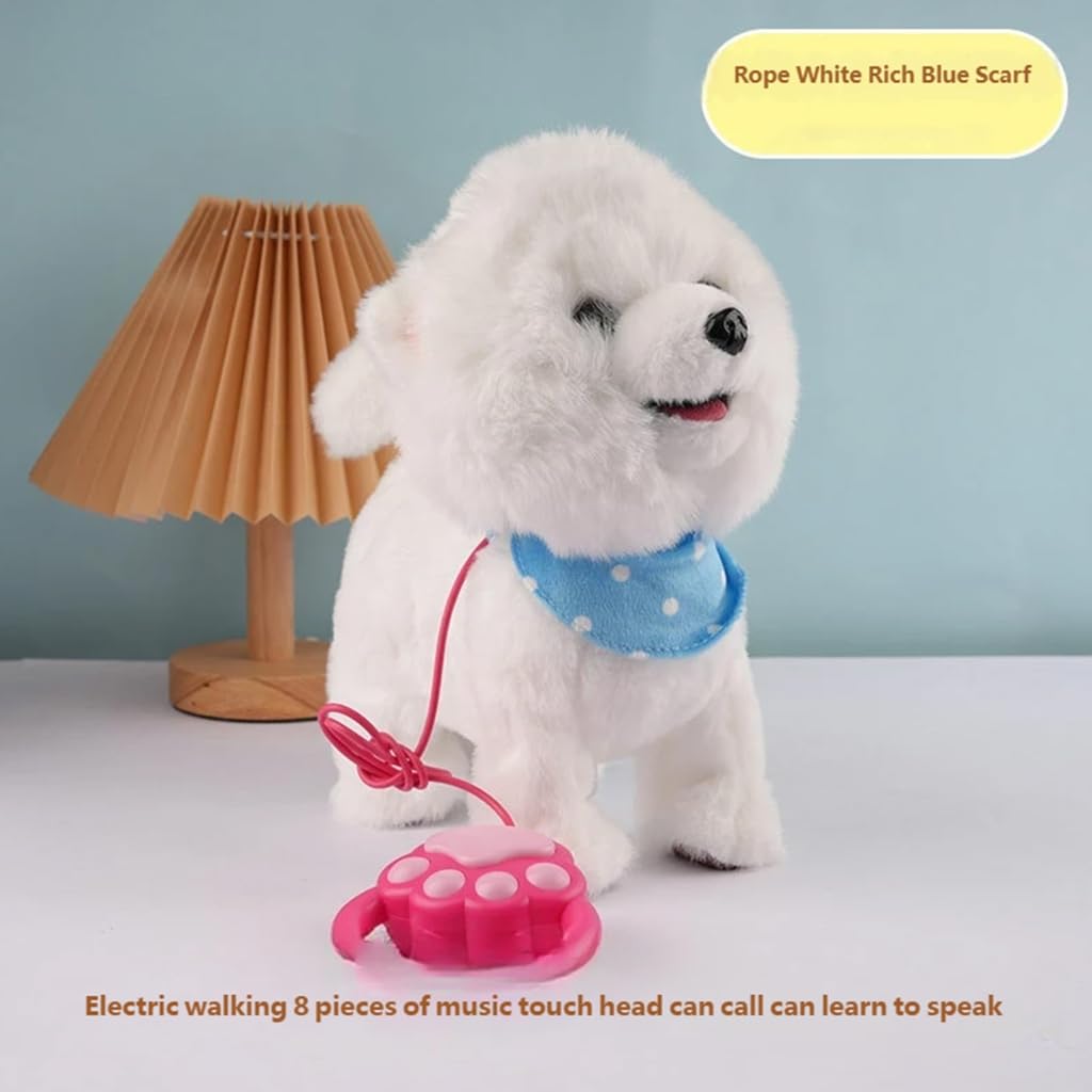 Cachorro Robot Realista De Peluche – Mascota Robótica Interactiva Que Camina Y Ladra, Juguete De Apoyo Emocional Para Niños Y Adultos, Ligero Y Suave Al Tacto
