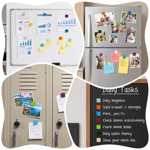 24 imanes de vidrio coloridos para refrigerador miniatura 5