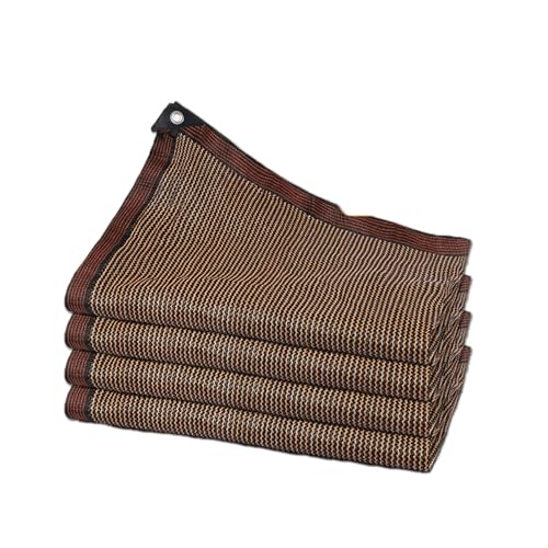 Garten Schattiernetz Mit 90% Schattierwirkung Braun Schattennetz Sichtschutz Schattierungsnetz 2X7M 3X20M 4X6M 8X10M Für Draussen Garten Camping Gewächshaus(Size:8x8m/26x26ft)