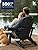 KINGYES Folding Adirondack Chair with Dual Cup Holders - HDPE All-Weather Outdoor Chairs, Wood-Like Patio Chair for Backyard, Camping, Pool & Fire Pit, Black