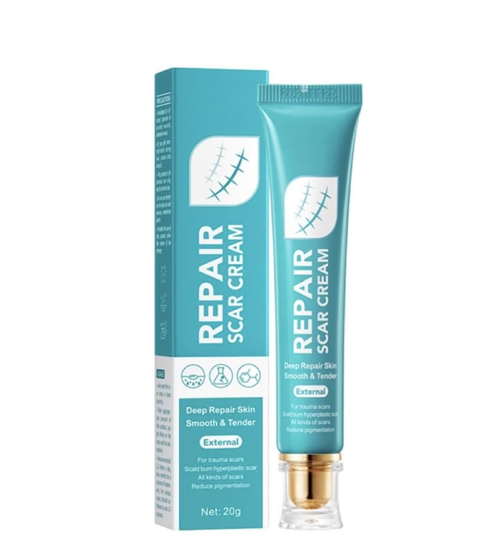 Scar Repair Cream for Men & Women | Advanced Scar Removal Cream for Surgical Scars, Acne Marks & Stretch Marks | Skin Smoothing, Firming & Fading Formula | Deep Repair Scar Gel for Face & Body (1)-image-35