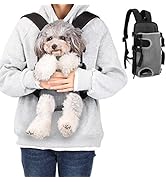 Ownpets Legs Out Front Dog Carrier, Hands-Free Adjustable Pet Carrying Backpack, Ideal for Small ...
