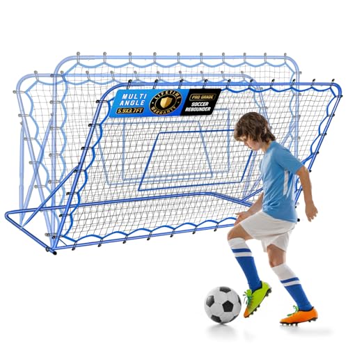 Winthai 5.9x3.7FT Soccer Rebounder Net, Quick-Switch Angle Soccer Baseball Pitchback Volleyball Training for Control, Passing Practice, Easy Setup Rebounder Gifts & Equipment for Kids,Teens & Adults