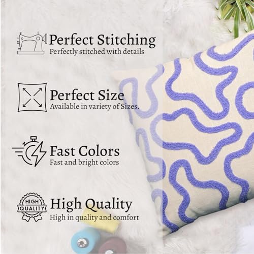 Image of 18X18 Inches Cotton Cushion Covers | Hand Crafted Embroidered Bohemian Cushion Cover for Bedroom | Decorative Boho Cushion Covers for Sofa and Living Room (Set of 1, 18 * 18)
