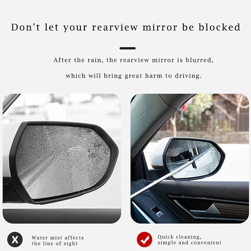 Yzxodn SMS-111 3 Pcs Side Mirror Squeegee,Car Mirror Squeegee,Retractable Car Rearview Mirror Wiper,Portable Car Cleaning Tool thumb #4