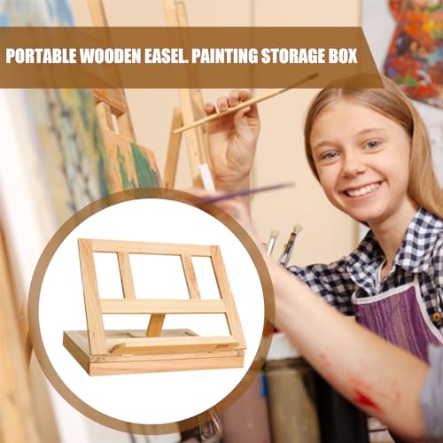 Cavalete ajustável para caixa de desenho de mesa de, cavalete para caixa de materiais de arte | Caix