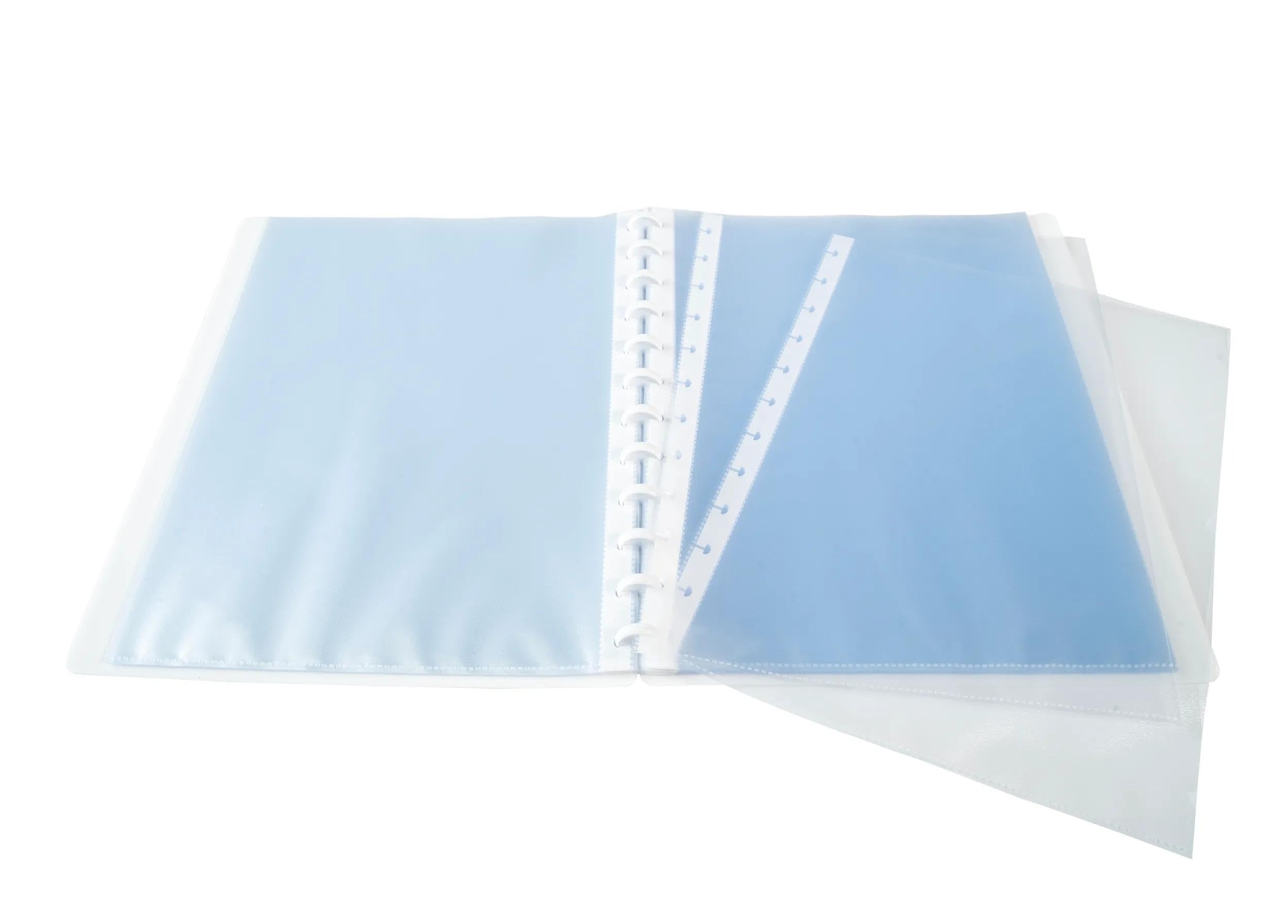 Exacompta, Ref 86371E, Box of 4 Removable Ring Binders with 30 Removable Grained Pockets, 60 Views, A4, Size 24.5x31cm - Image 4