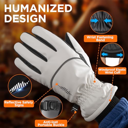 Image of rivmount Winter Gloves with Waterproof /Touchscreen /Warm, Thermal Snow Glove for Cold Weather Running, Ski, Cycling, Women Men