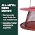 Perky-Pet Red Cardinal Wild Bird Feeder - 2.5 lb Seed Capacity, Holds Up to 15 Birds Simultaneously, Metal Hanging Feeder for Outdoors, Collapsible Mesh Design, Built-In Hook & Circular Tray, C00322