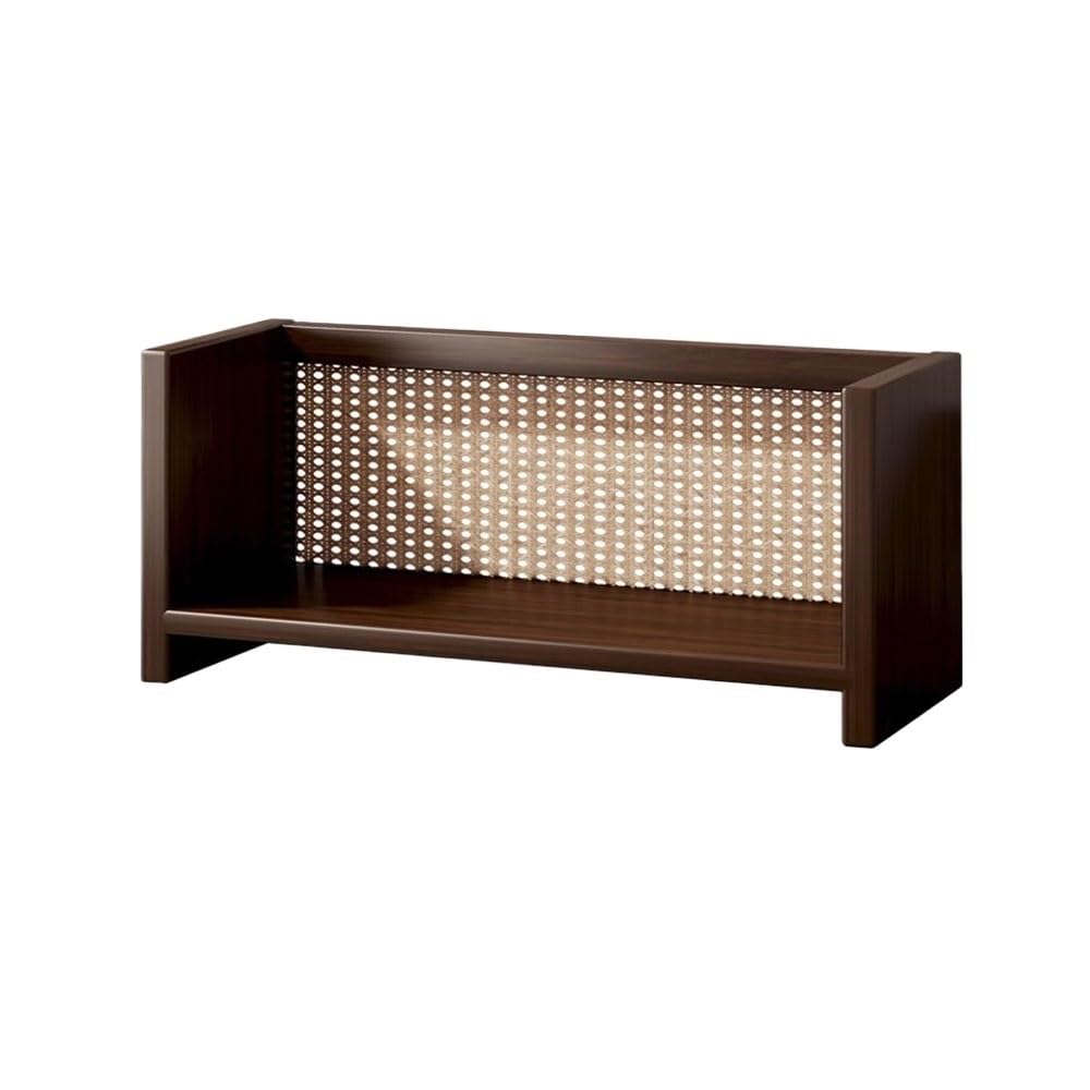 AYCDL Bookcase Walnut Colour Desktop Bookshelf, Wooden Storage Shelves, Stackable Storage Organizer, for Office Living Room Bedroom Display Shelf,size_name-L60xW20xH25 cm
