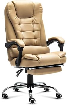 YRYRYW Office Chair Desk Chair Computer Chair Chairs Ergonomic Office, Leather Swivel With Footrest High Back Large Seat Armrest Computer Desk Executive Chair Office Chair,Black Household faucets