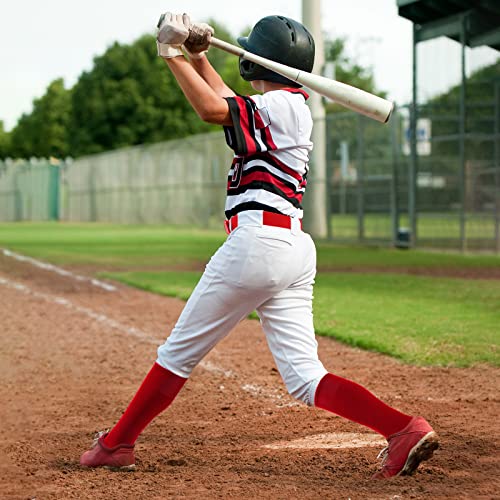 Sureio 15 Pcs Summer Kids Baseball Socks And Belt Combo 5 Pcs Baseball Belt And 10 Pairs Knee High Soccer Softball Socks For Girls Youth Boys, Black, Red, Blue, White, Fluorescent Green #TOP4