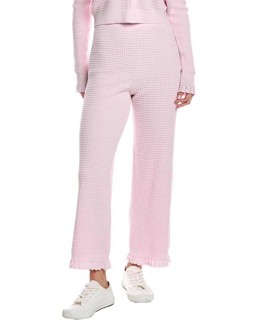 Theory Womens Lace Trim Pant M Pink