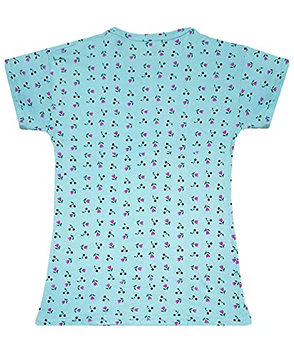 Image of indi weaves Girls Printed Cotton Half Sleeves Tshirts (Pack of 3)