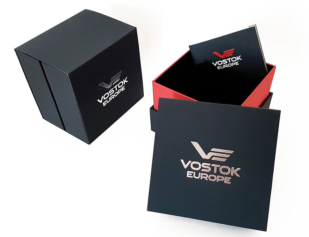 Vostok Europe Almaz Space Station - Reloj cronógrafo para hombre con correa milanesa, Plata/beige., Pulsera