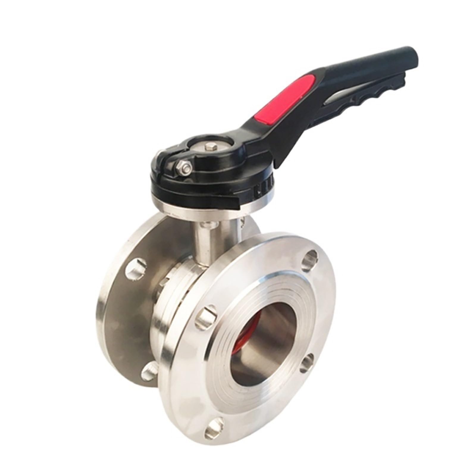 1pcs Flanged Butterfly Valve 304 Stainless Steel Turbine Flanged Connection DN50 65 80 125(DN25 Duckbill Handle)