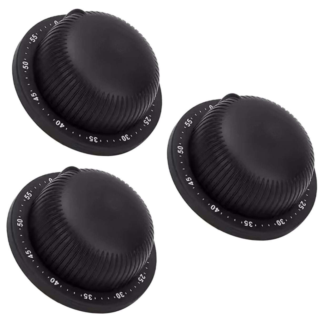3 Piezas Temporizador de Cocina Temporizantes de la Cocina cocinando temporizadores magnéticos para cocinar Temporizador silencioso Acero Inoxidable Black