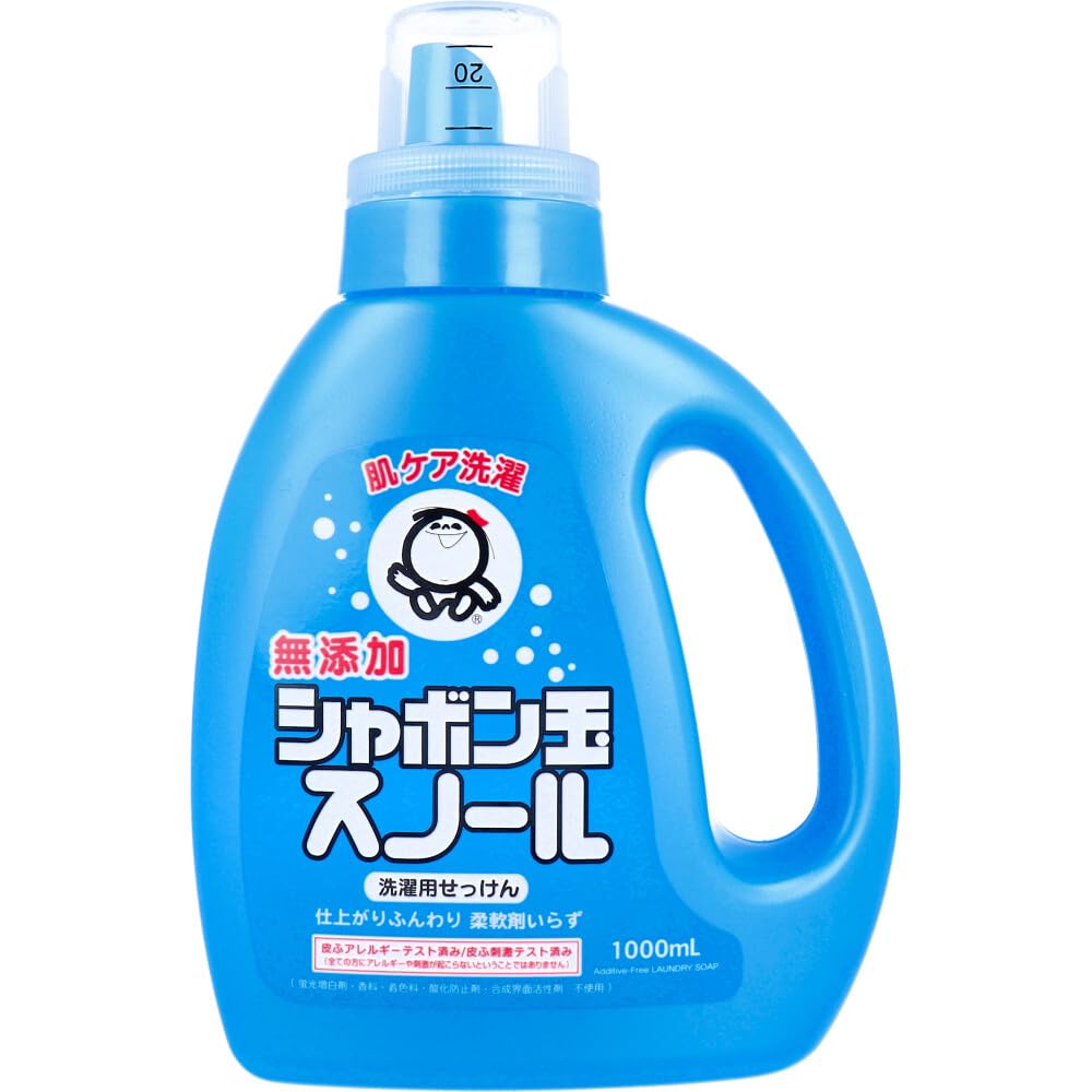 シャボン玉スノール 無添加 洗濯用せっけん 800ml5個 1000ml5個 Amazon | 無添加シャボン玉スノール 液体 本体 1000mL | ノーブランド
