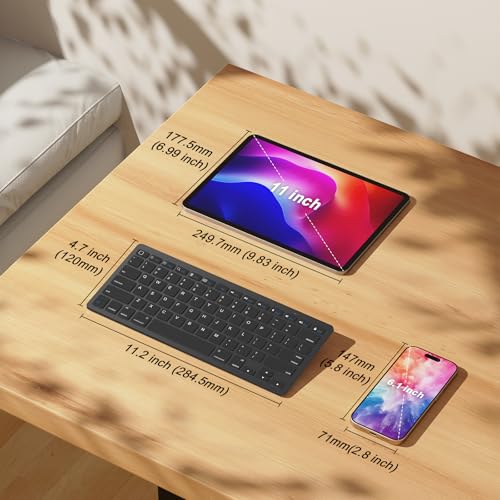 Image of OMOTON Bluetooth Keyboard Compatible with iPad A16 11th 10th Generation, iPad 10.2 (9th /8th /7th), iPad Pro 13 /12.9 /11 inch, iPad Air /Mini, iPhone and More iOS Devices, Black