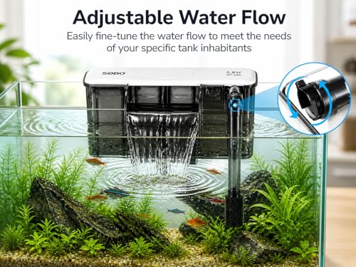 Image of FAH WP-408H Slim Hang-On Filter | 6W, 600L /H, AC 220-240V | 3-Compartment | ABS Material | For 1 to 1.5 Ft Aquarium | Adjustable Flow | Max Flow: 600l /h