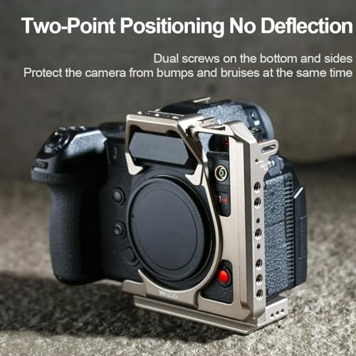 Image of Camera Cage Aluminium Alloy Cage for Panasonic LUMIX S1H Camera (Titanium)