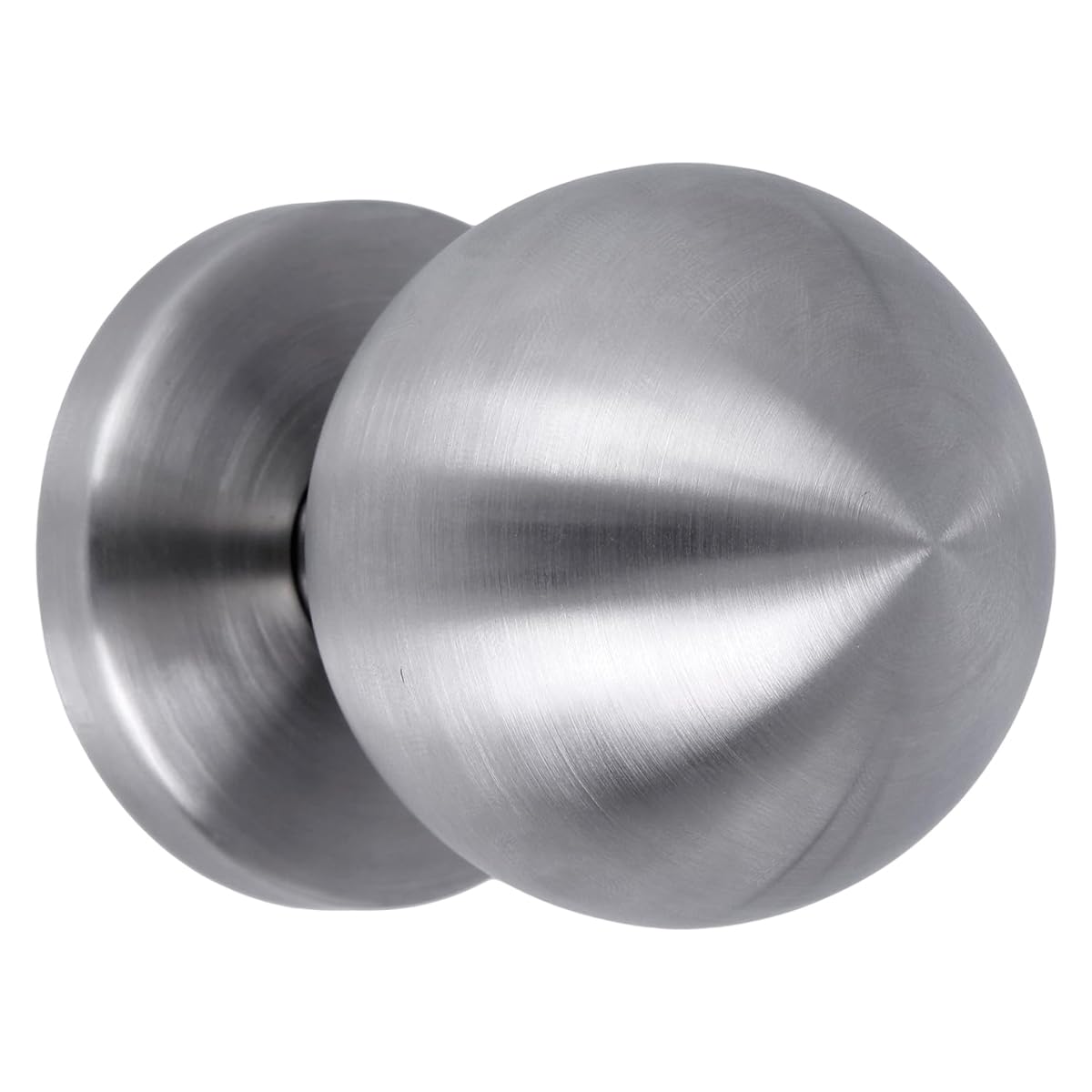 Amig – Bouton de porte fixe pour portes extérieures – Bouton décoratif en acier inoxydable pour installation sur un seul côté – Bouton Ø70 mm base Ø92 mm – Acier inoxydable – Finition argent – Mod. 56