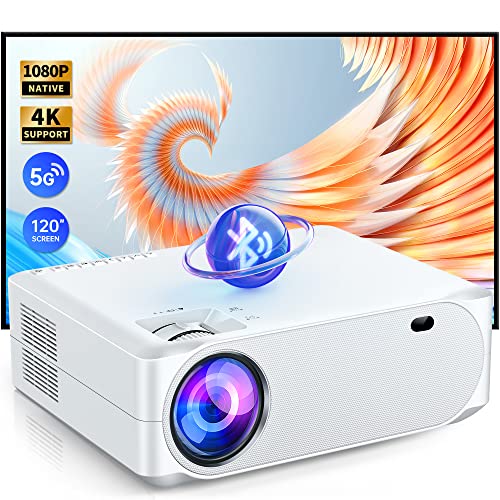 4K Projector With 5G Wifi And Bluetooth, 480 Ansi 15000L Native 1080P Projector 4K Support, Portable Mini Projector With 120'' Screen For Outdoor Movie Home Compatible W/ Hdmi/Usb/Tv Stick/Ps5 #TOP14