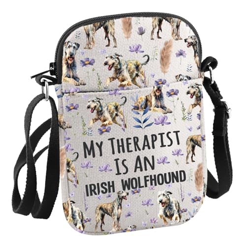 Irish Wolfhound Owner Gift My Therapist Is An Irish Wolfhound Crossbody Bag Pet Lover Gift For Women