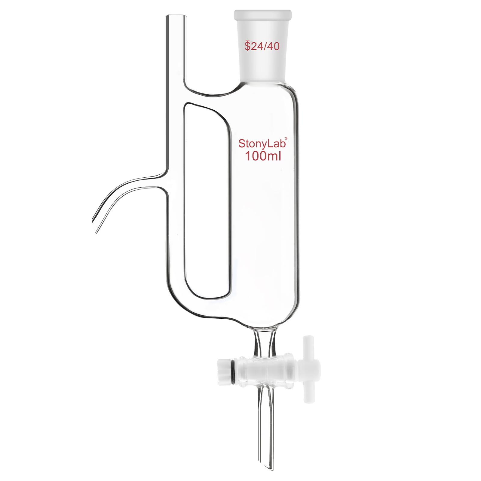 stonylab Separatore Ricevitore per Acqua e Olio con Giunto 24/40, Water Oil Receiver Separator da Laboratorio Fornitura Laboratorio, 100 ml