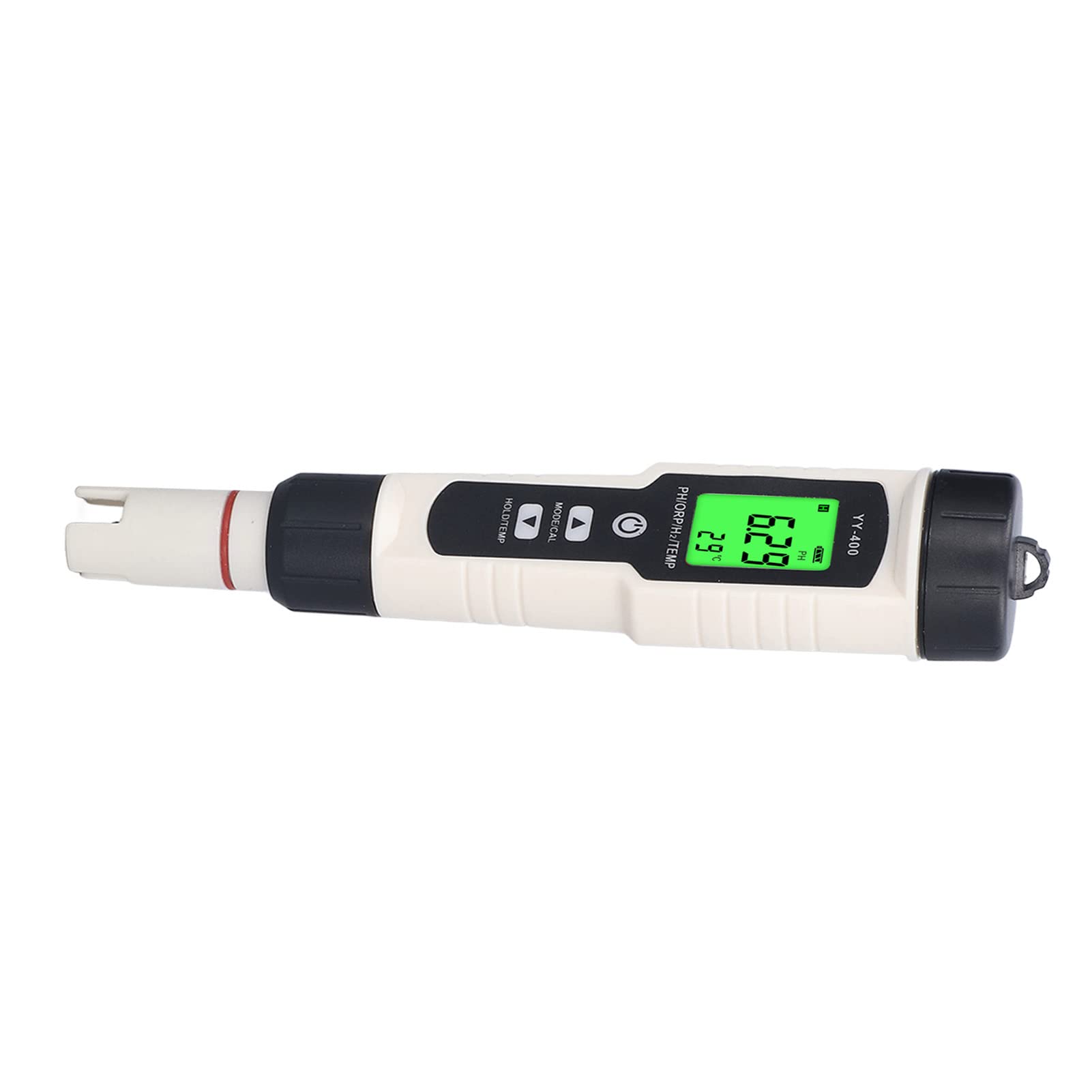 SIXRUN Digitaler Wassertester, 4-in-1-Multifunktions-PH-ORP-H2-Temperaturmessgerät mit Hintergrundbeleuchtung, für Trinkwasser, Aquarium, Pool und Labor