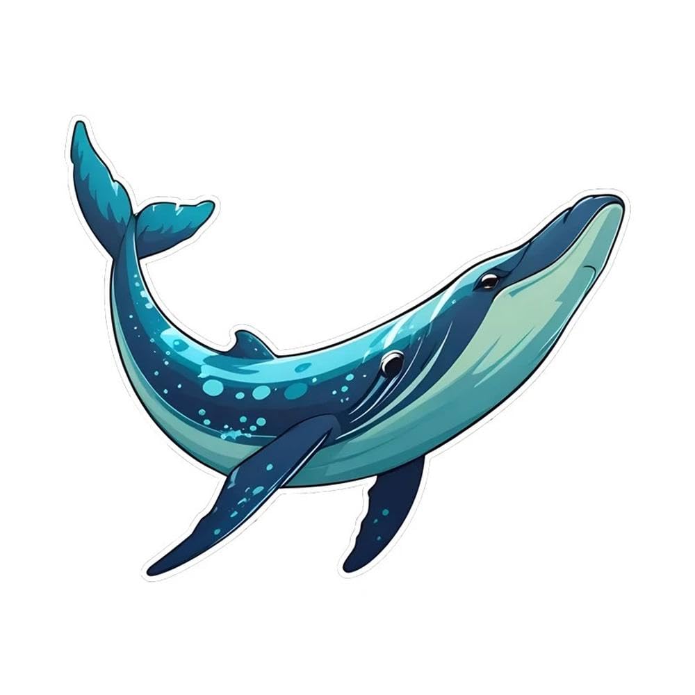 Vinyl Whale Decals for Car Laptop Motorcycle Self Adhesive Ocean Themed Stickers(12x10cm)